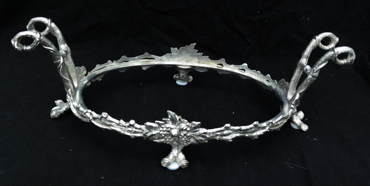 Centerpiece In Silver Bronze And Crystal-photo-4