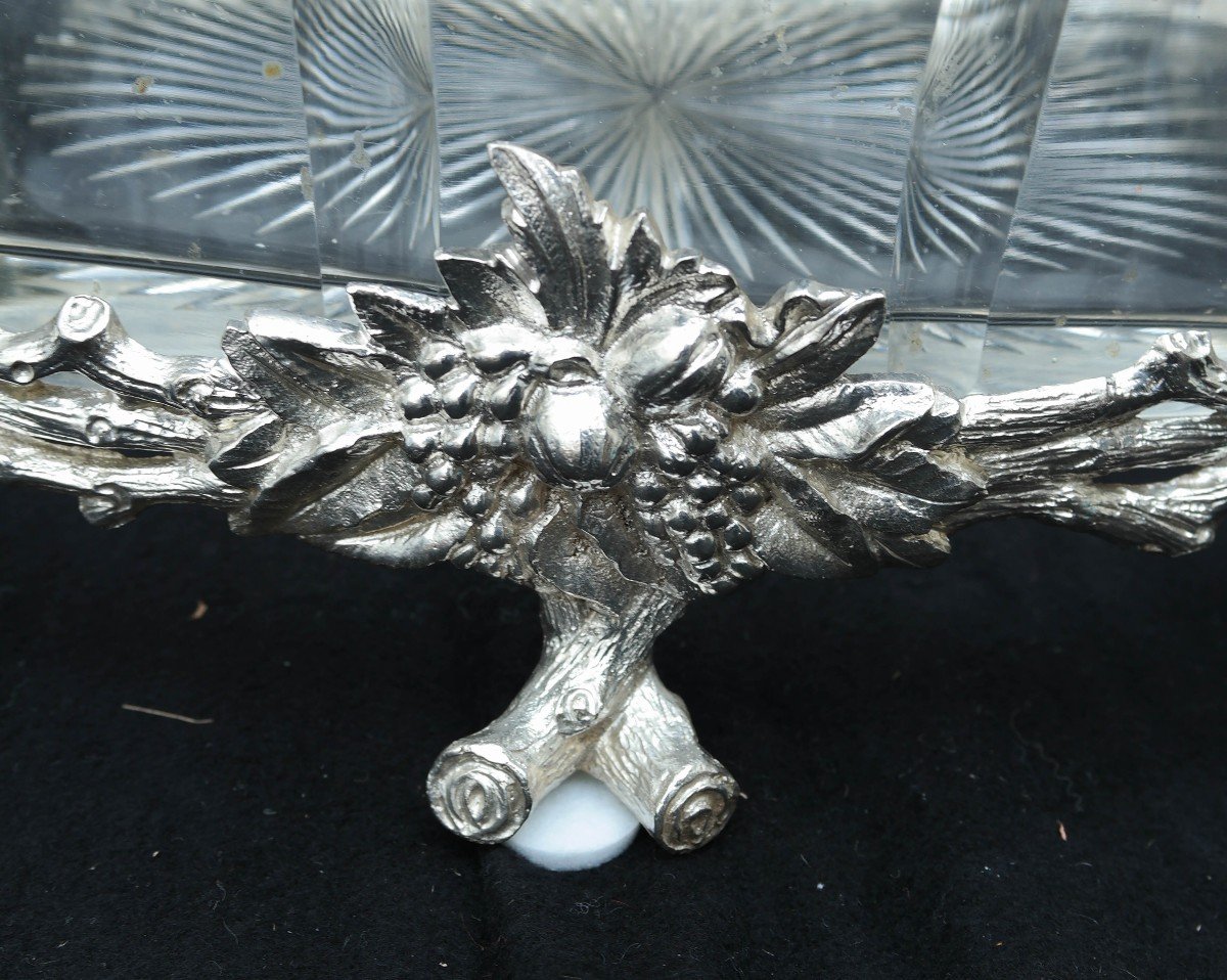 Centerpiece In Silver Bronze And Crystal-photo-5