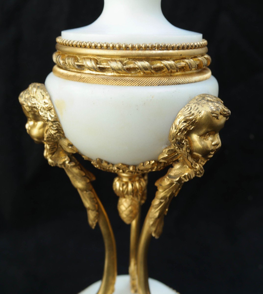 Pair Of Marble And Gilt Bronze Cassolettes-photo-3