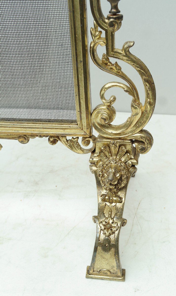 Fireplace Screen In Bronze Louis XVI Style-photo-3