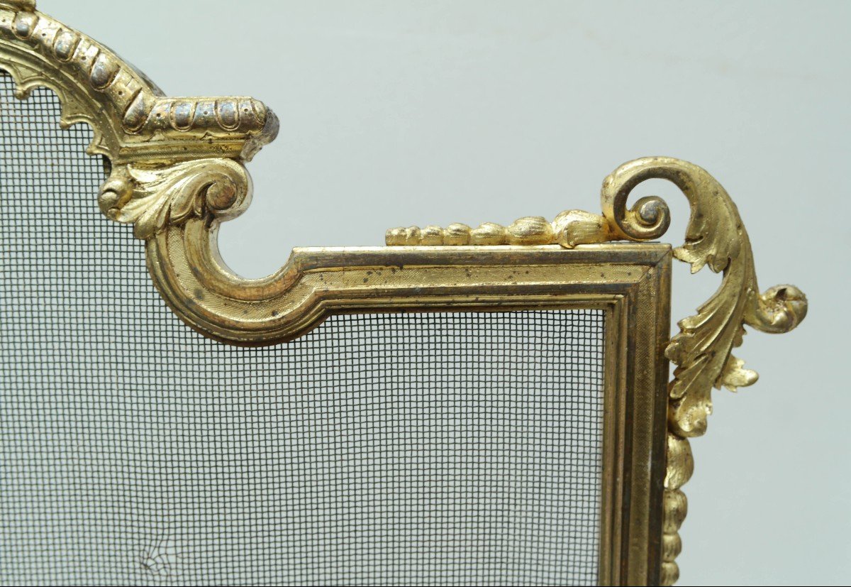 Pare étincelle écran De Cheminée En Bronze Style Louis XVI-photo-4