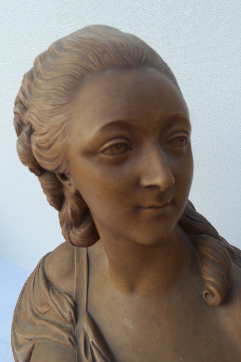 Madame Du Barry, Sculpture En Terre Cuite Par Pajou-photo-1