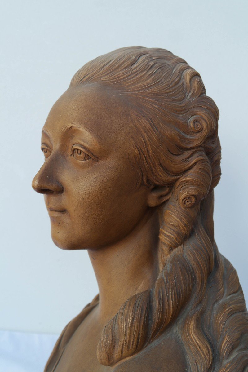 Madame Du Barry, Sculpture En Terre Cuite Par Pajou-photo-2