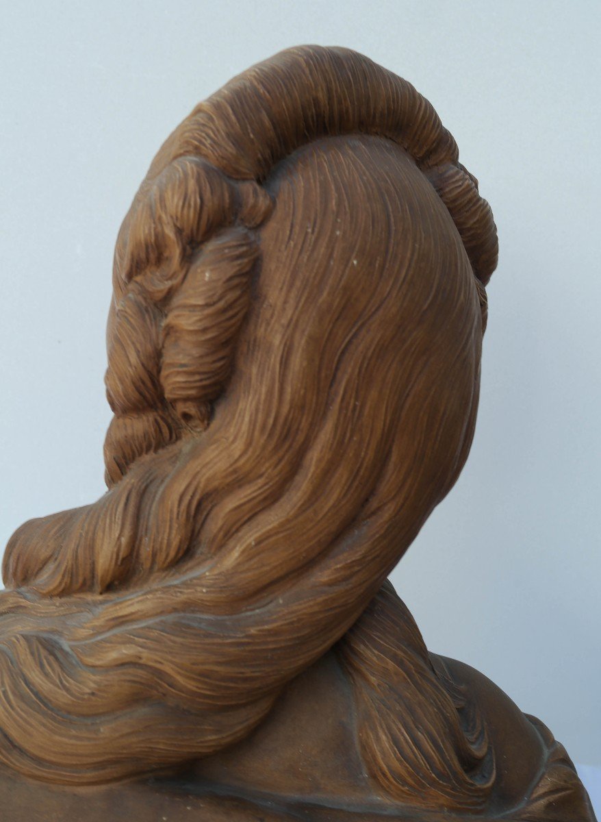 Madame Du Barry, Sculpture En Terre Cuite Par Pajou-photo-3