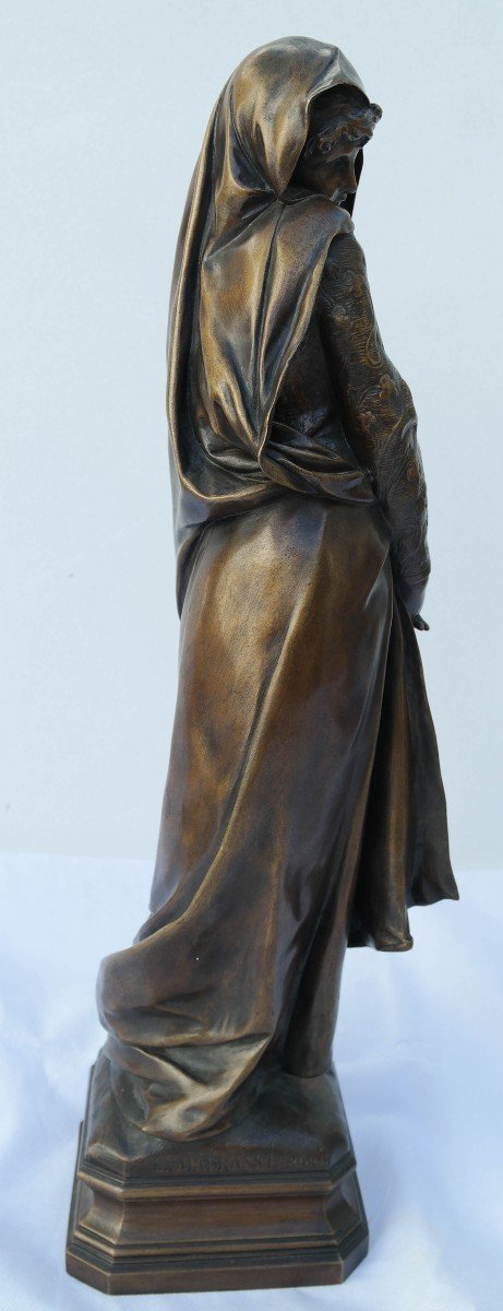 Jeune Femme, Sculpture En Bronze Signée Madrassi-photo-2