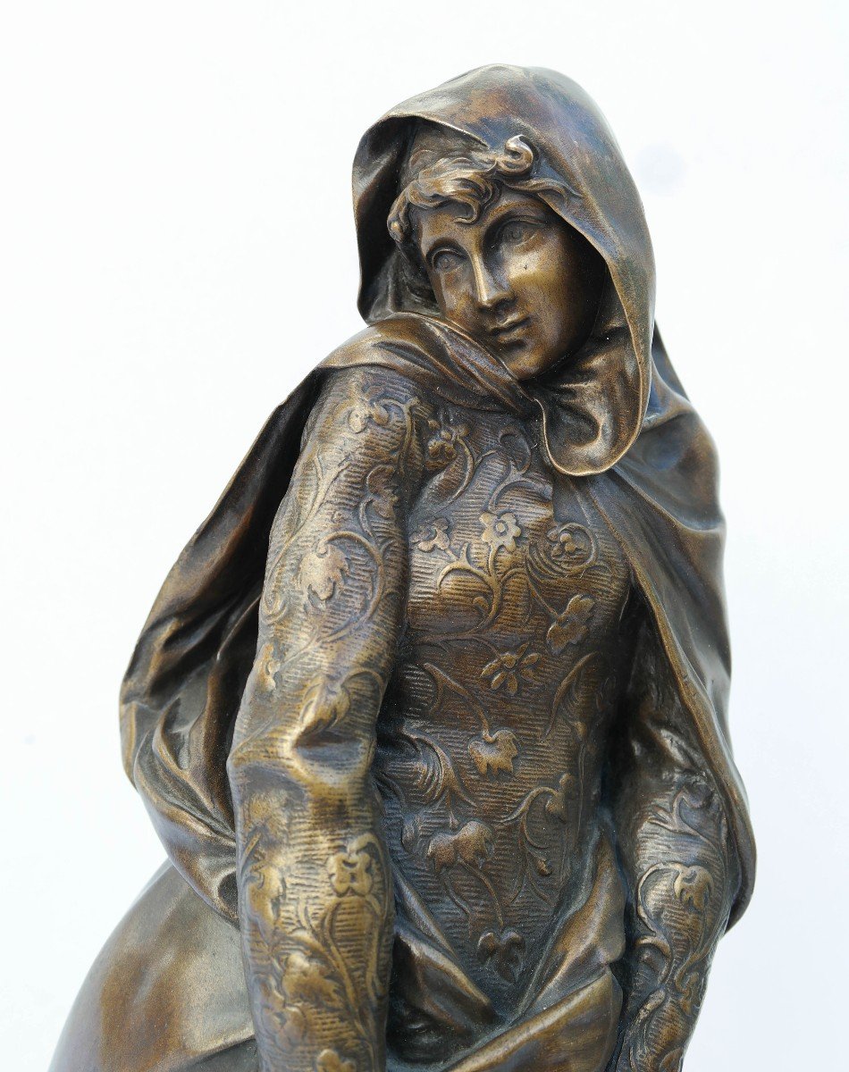 Jeune Femme, Sculpture En Bronze Signée Madrassi-photo-2