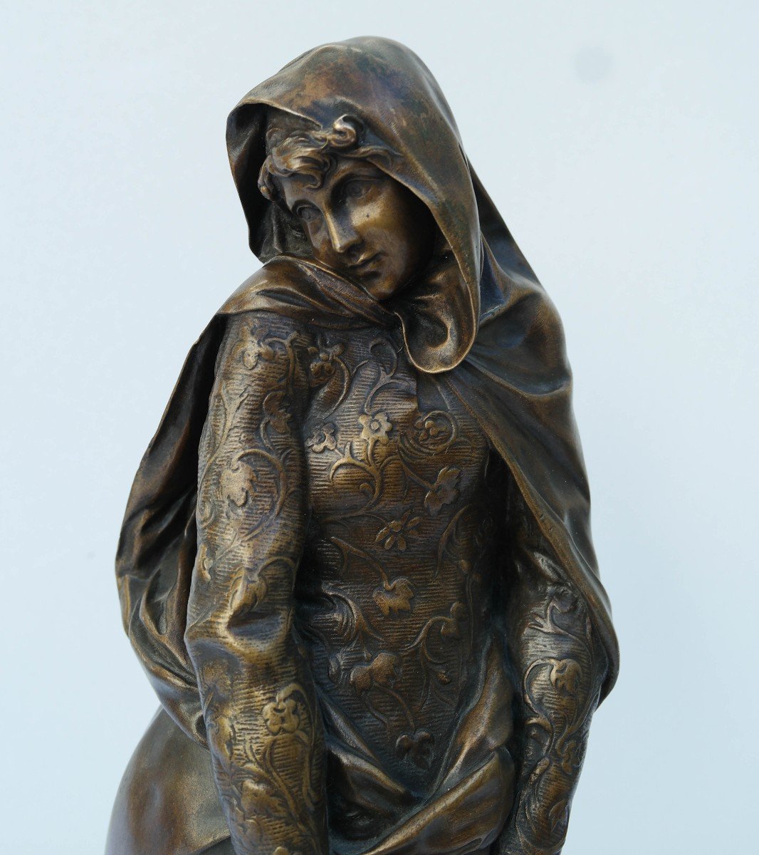 Jeune Femme, Sculpture En Bronze Signée Madrassi-photo-5