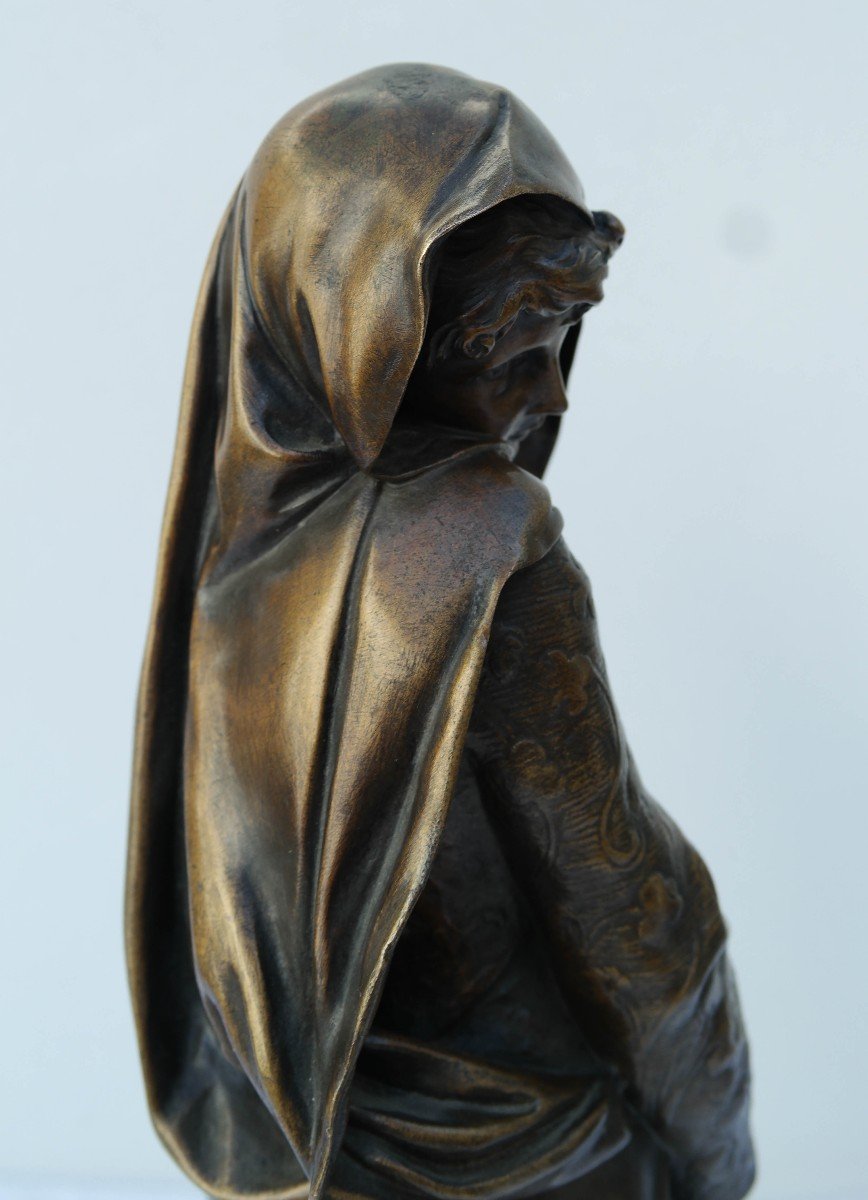 Jeune Femme, Sculpture En Bronze Signée Madrassi-photo-6