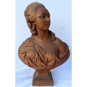 Madame Du Barry, Sculpture En Terre Cuite Par Pajou