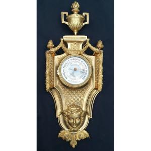 Louis XVI Style Gilt Bronze Alcove Barometer