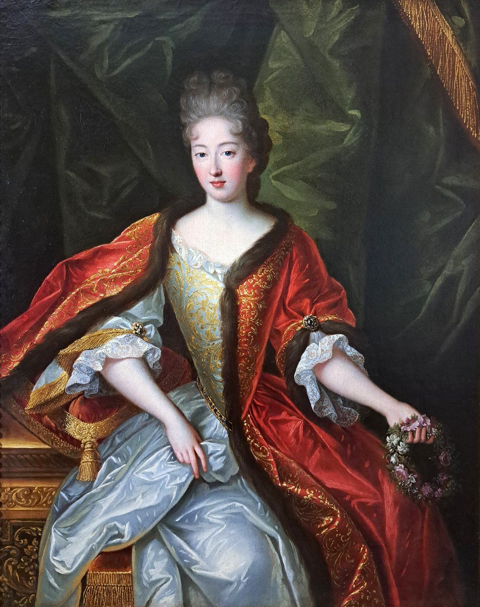 Pierre Gobert (1662-1744), Attributed To - Portrait Of Marie-anne De Bourbon-photo-2