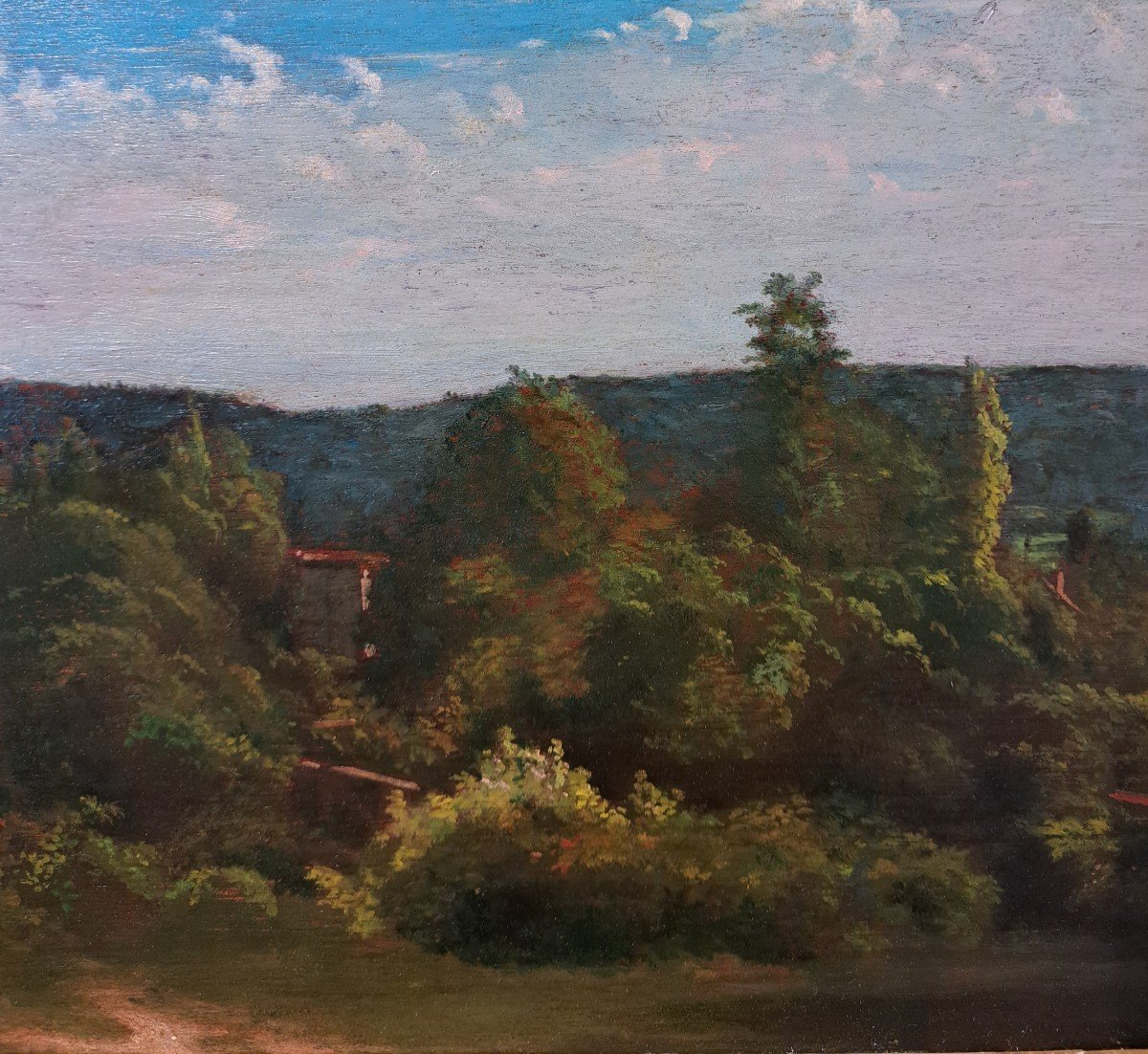 Paul Flandrin (1811-1902), Paysage Du Bugey, Huile-photo-2