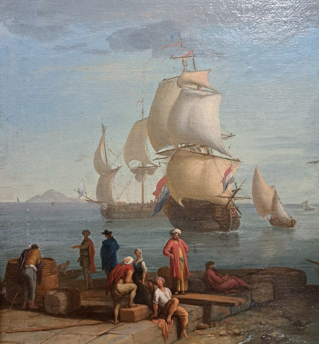 Adrien Manglard (1695-1760), Attribué à , Vue De Port-photo-2