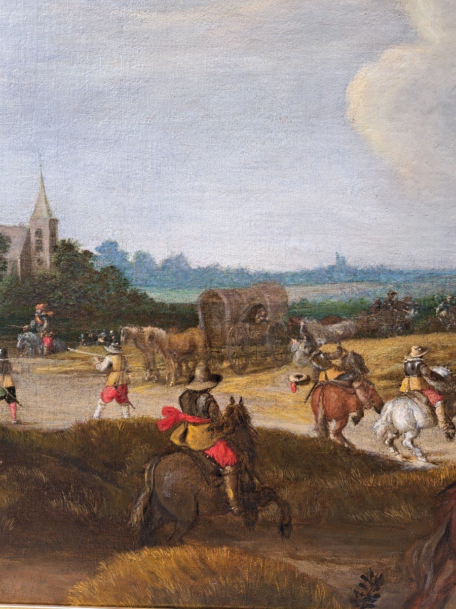 Pieter Meulener (1602-1654), L’attaque Du Convoi, Grand Format-photo-1