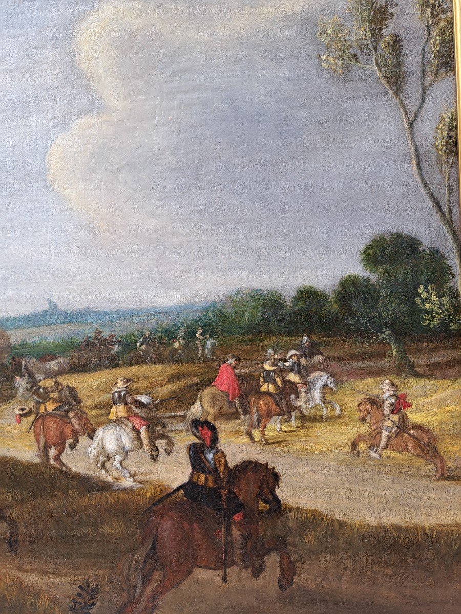 Pieter Meulener (1602-1654), L’attaque Du Convoi, Grand Format-photo-2