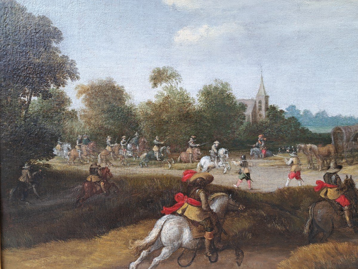Pieter Meulener (1602-1654), L’attaque Du Convoi, Grand Format-photo-6