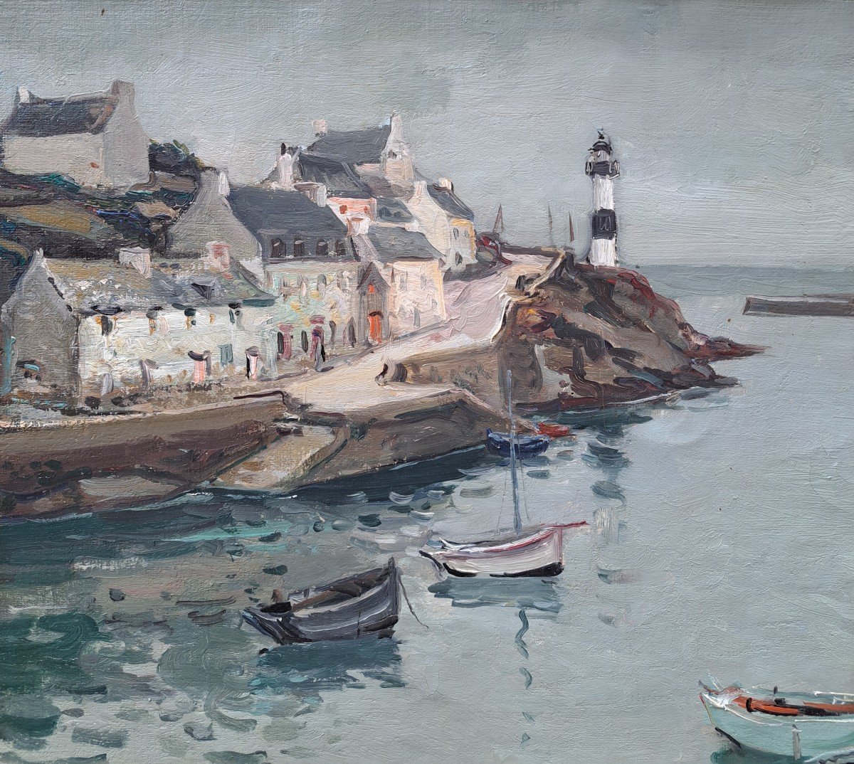 Jean Rigaud (1912-1999) - View Of The Port Of Doelan - 1954-photo-3