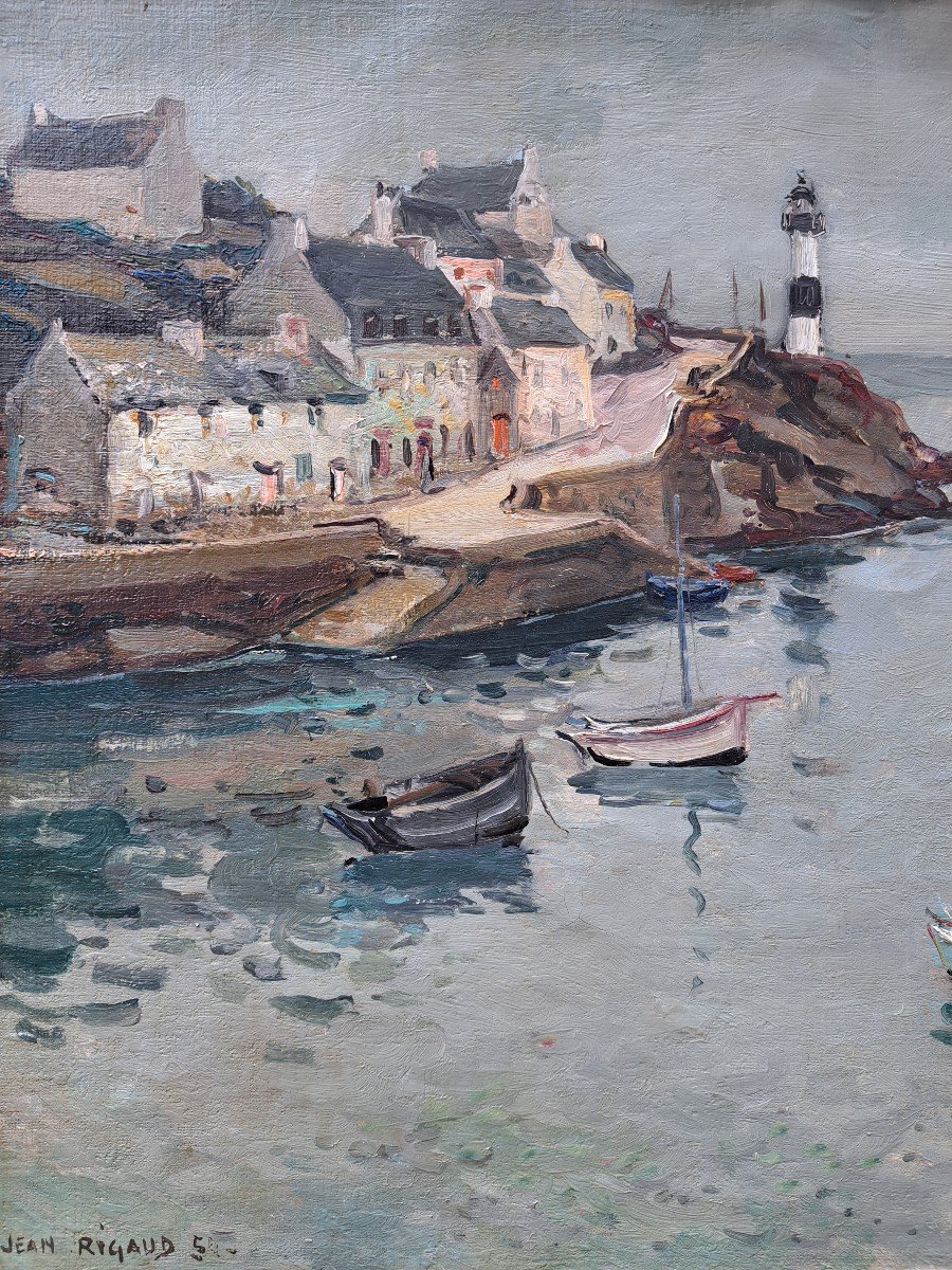 Jean Rigaud (1912-1999) - View Of The Port Of Doelan - 1954-photo-4