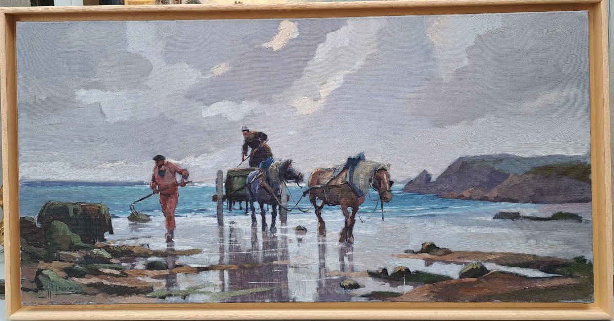 Jean Marec (1901-1972), Les Ramasseurs De Goémon, Baie De Saint-malo-photo-2