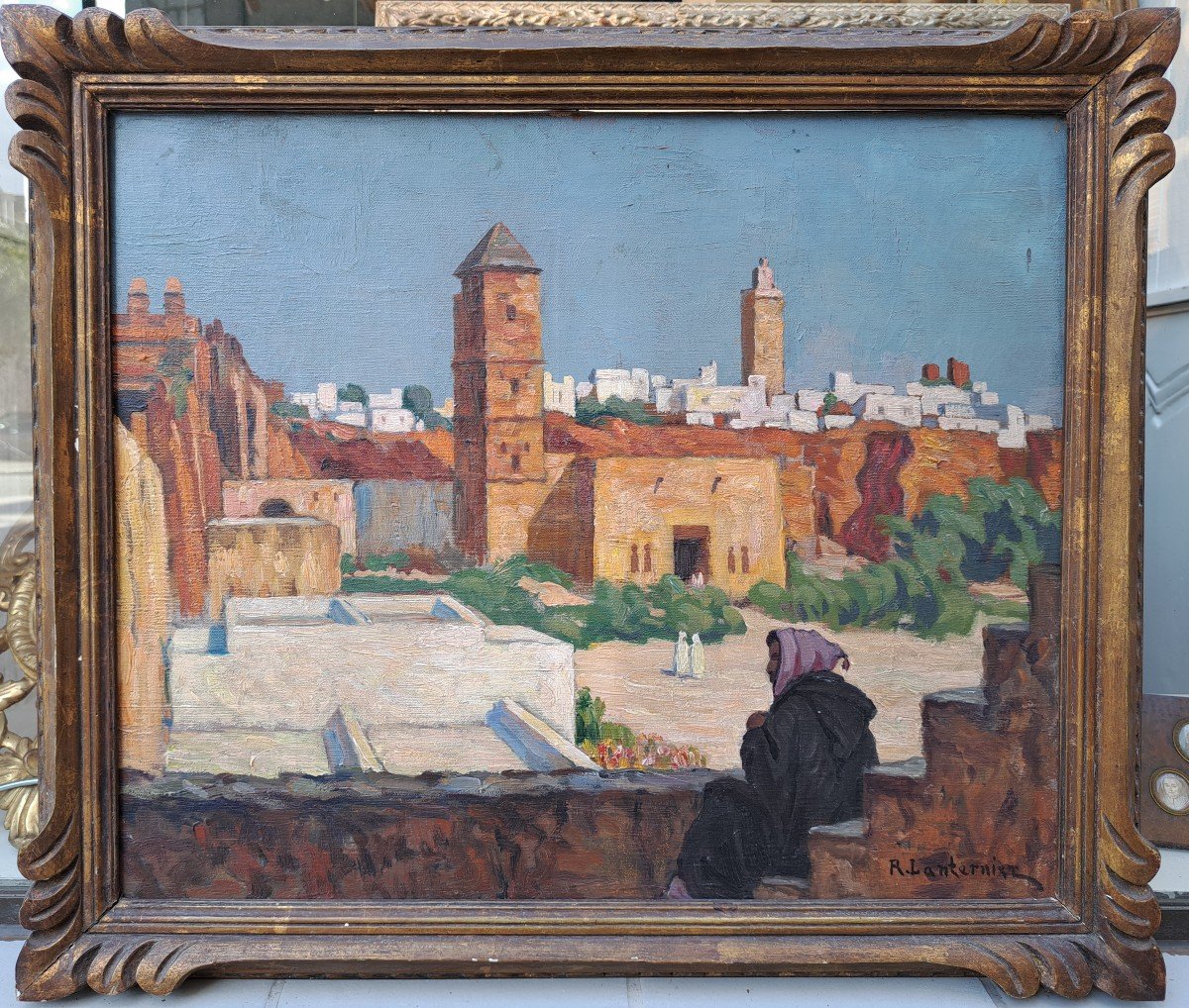 Raoul Léon Lanternier (1870-?), Vue De La Ville De Rabat- Jardin Des Oudayas-photo-2