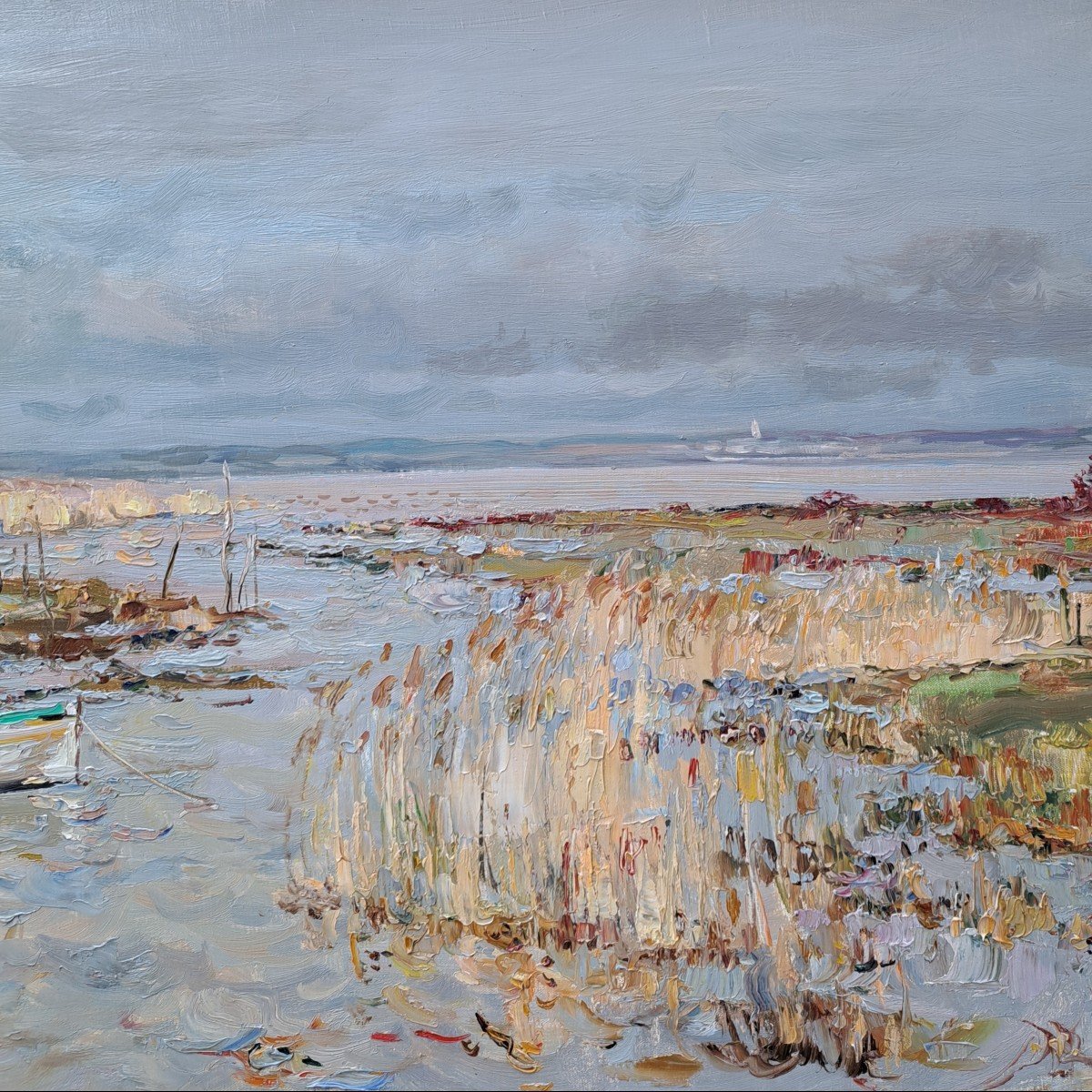 Jean Rigaud (1912-1999) - Le Port De By (médoc) - Grand Format-photo-2