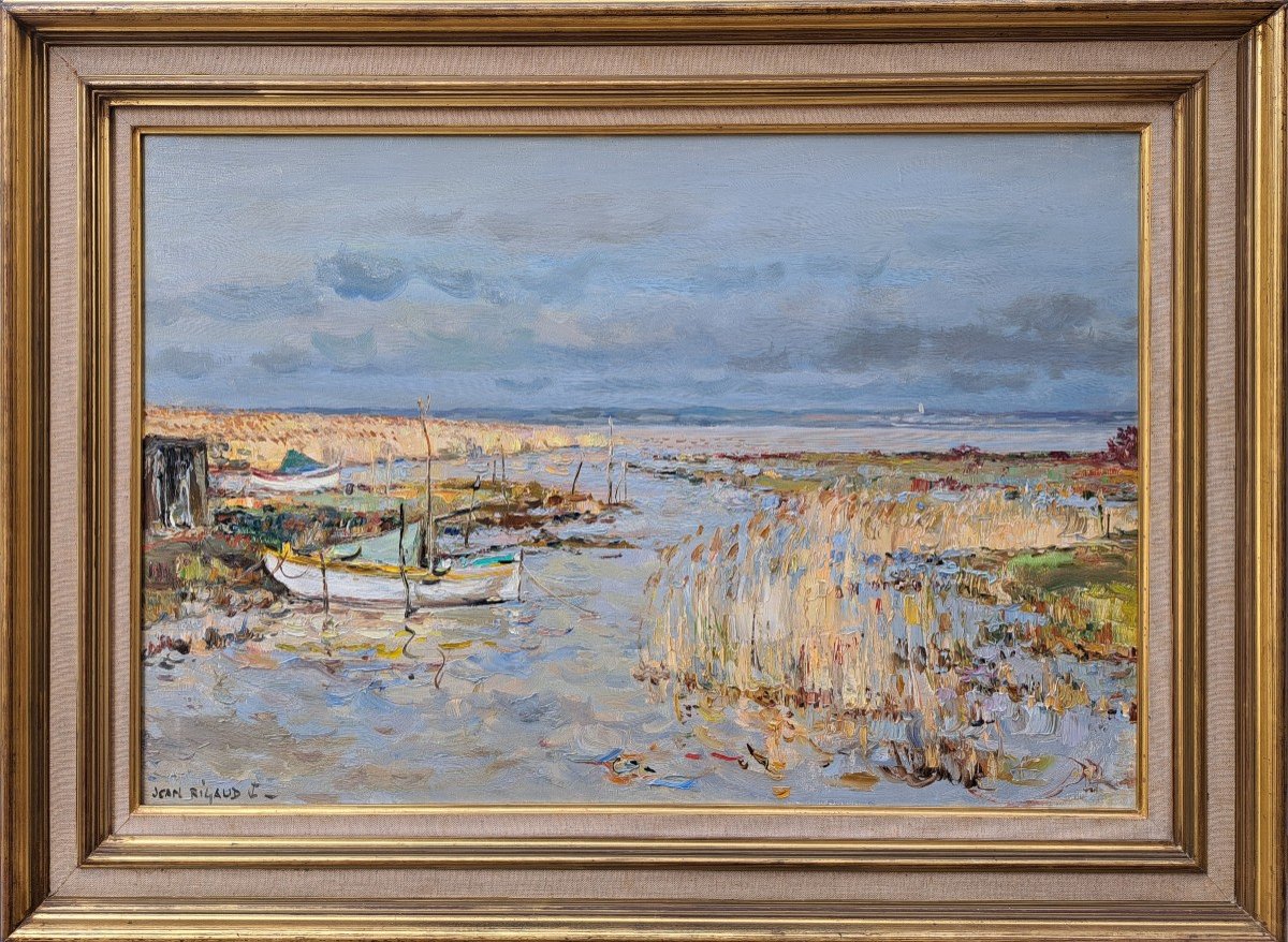 Jean Rigaud (1912-1999) - Le Port De By (médoc) - Grand Format