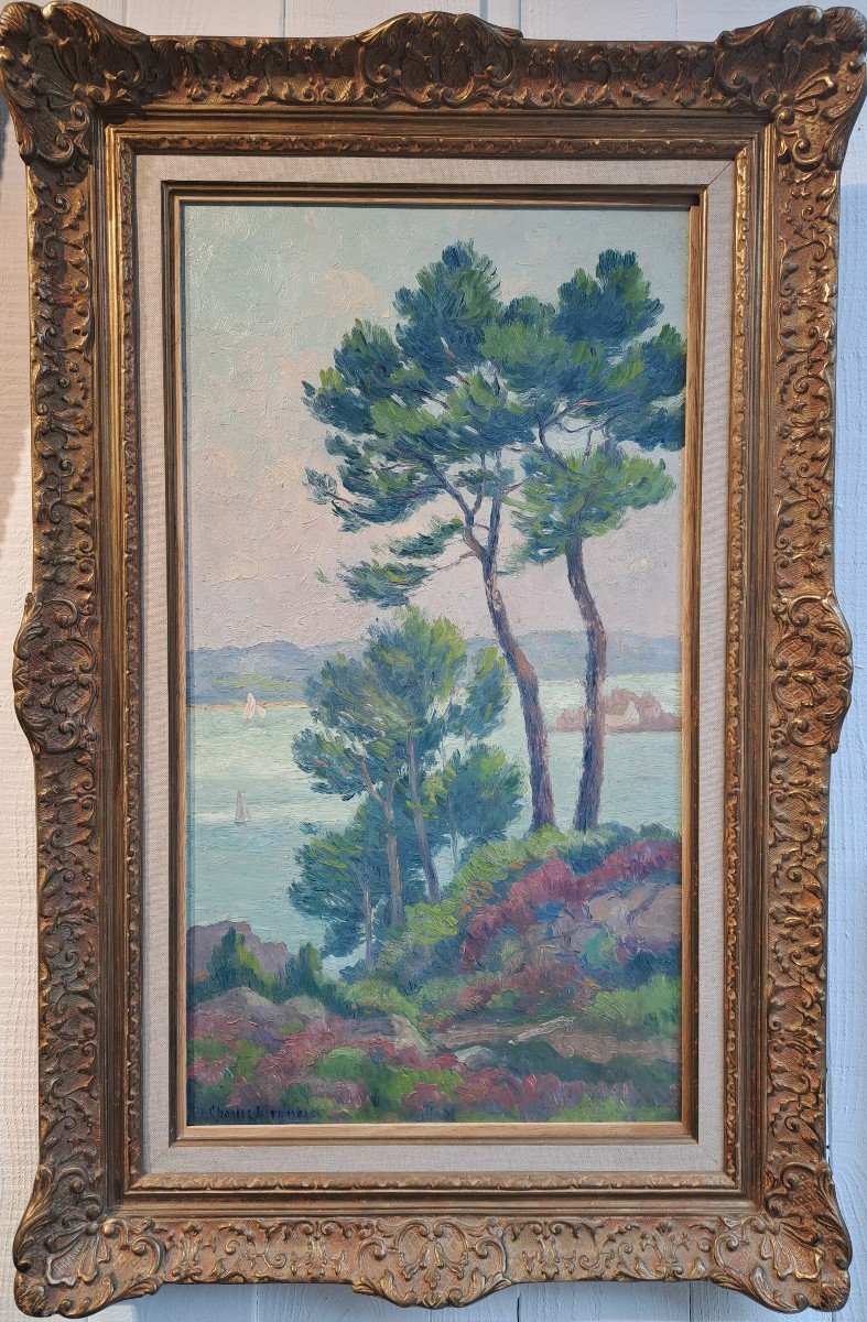 Charles Menneret (1876-1946), View From Longuivy De La Mer