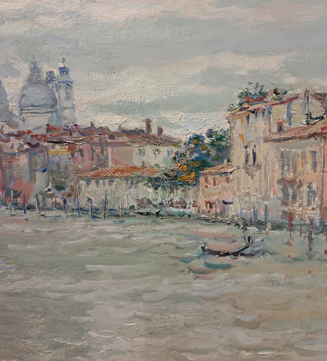 Jean Rigaud (1912-1999) - Venice The Grand Canal Morning With The Salute-photo-1