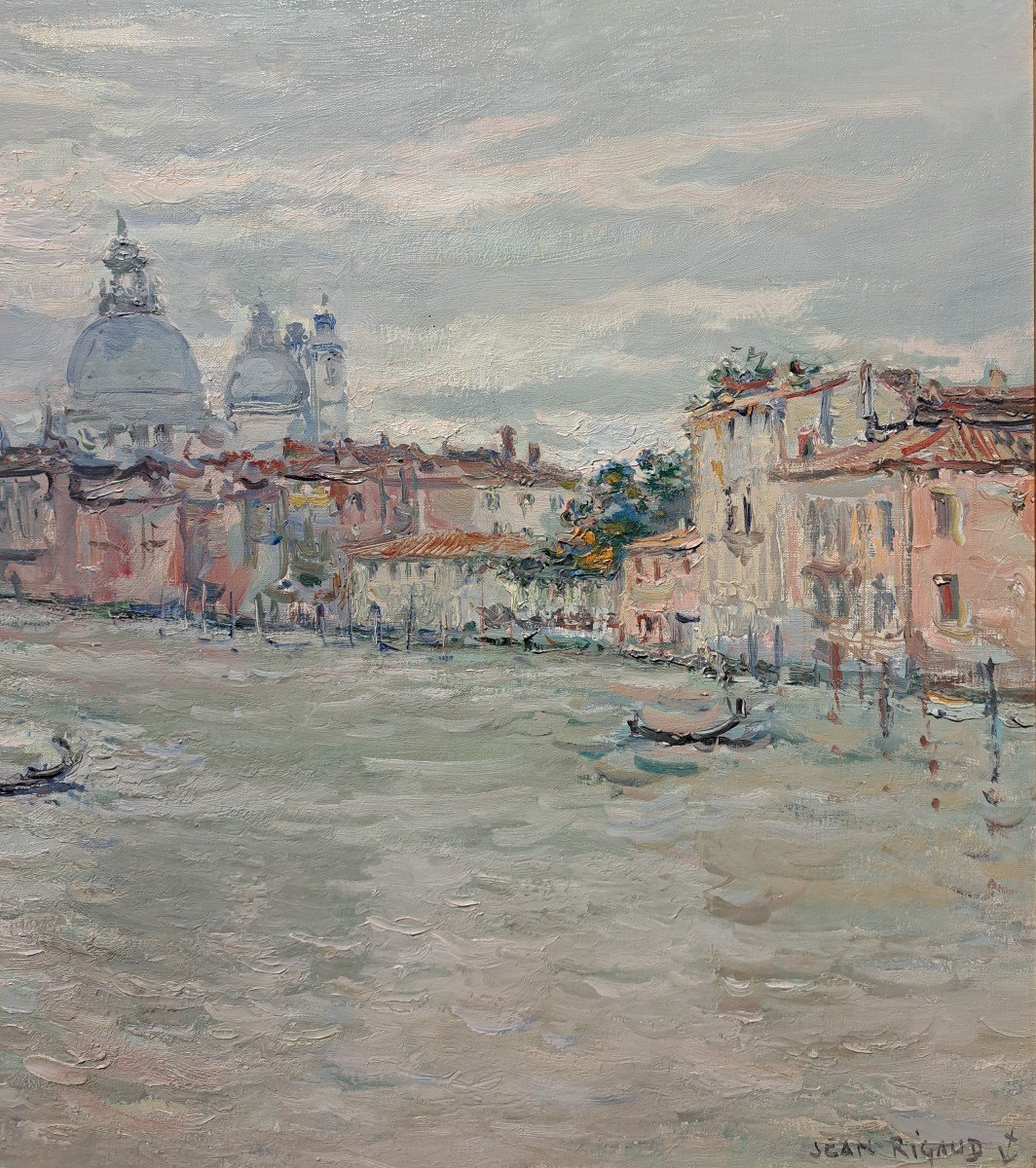 Jean Rigaud (1912-1999) - Venice The Grand Canal Morning With The Salute-photo-2