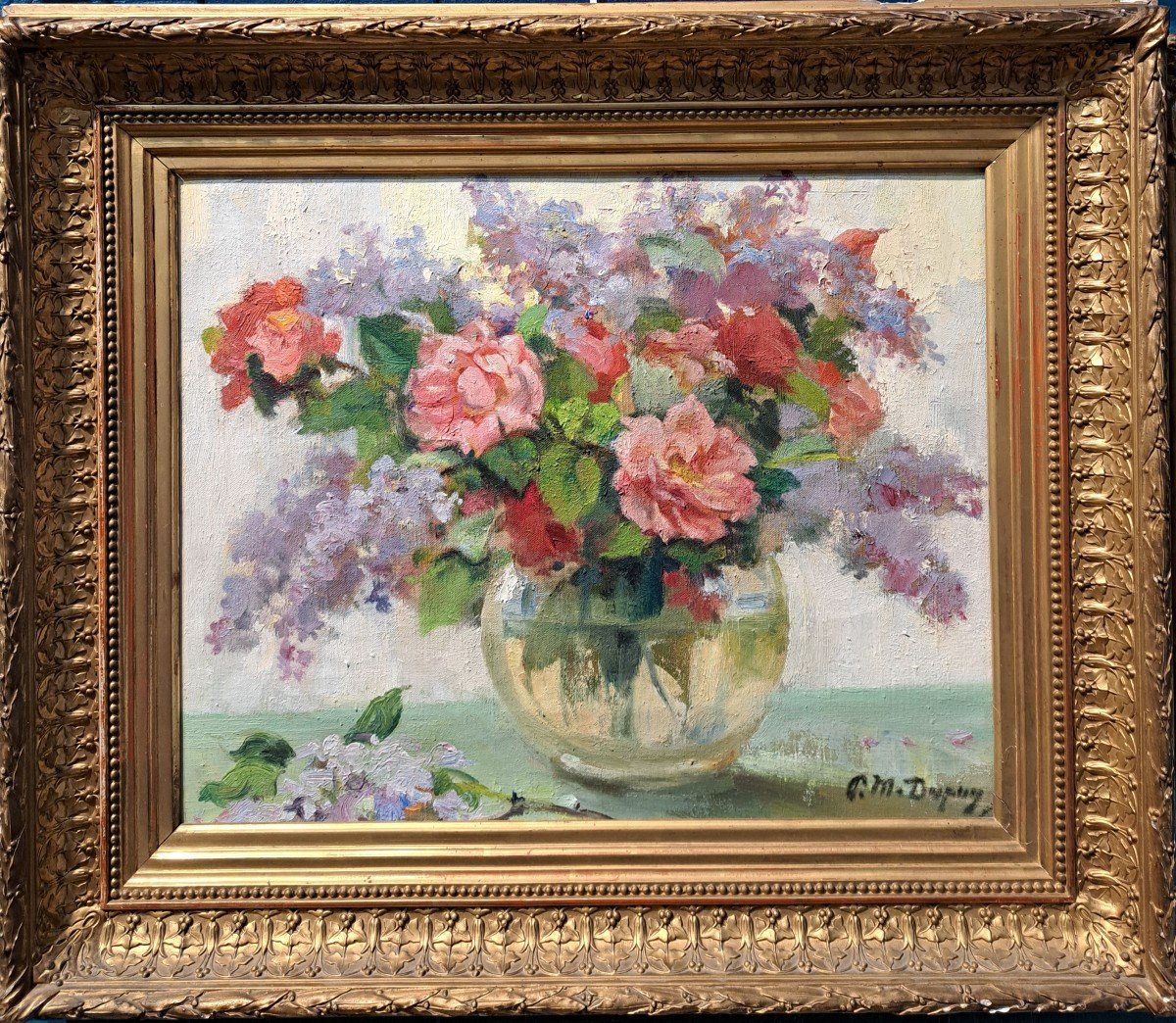 Paul Michel Dupuy (1869-1949), The Bouquet Of Roses And Lilacs