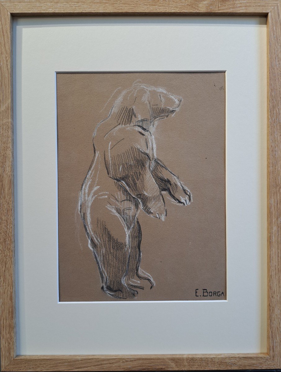 Eugène-antoine Borga (1885-1964), Study Of Bear-photo-2