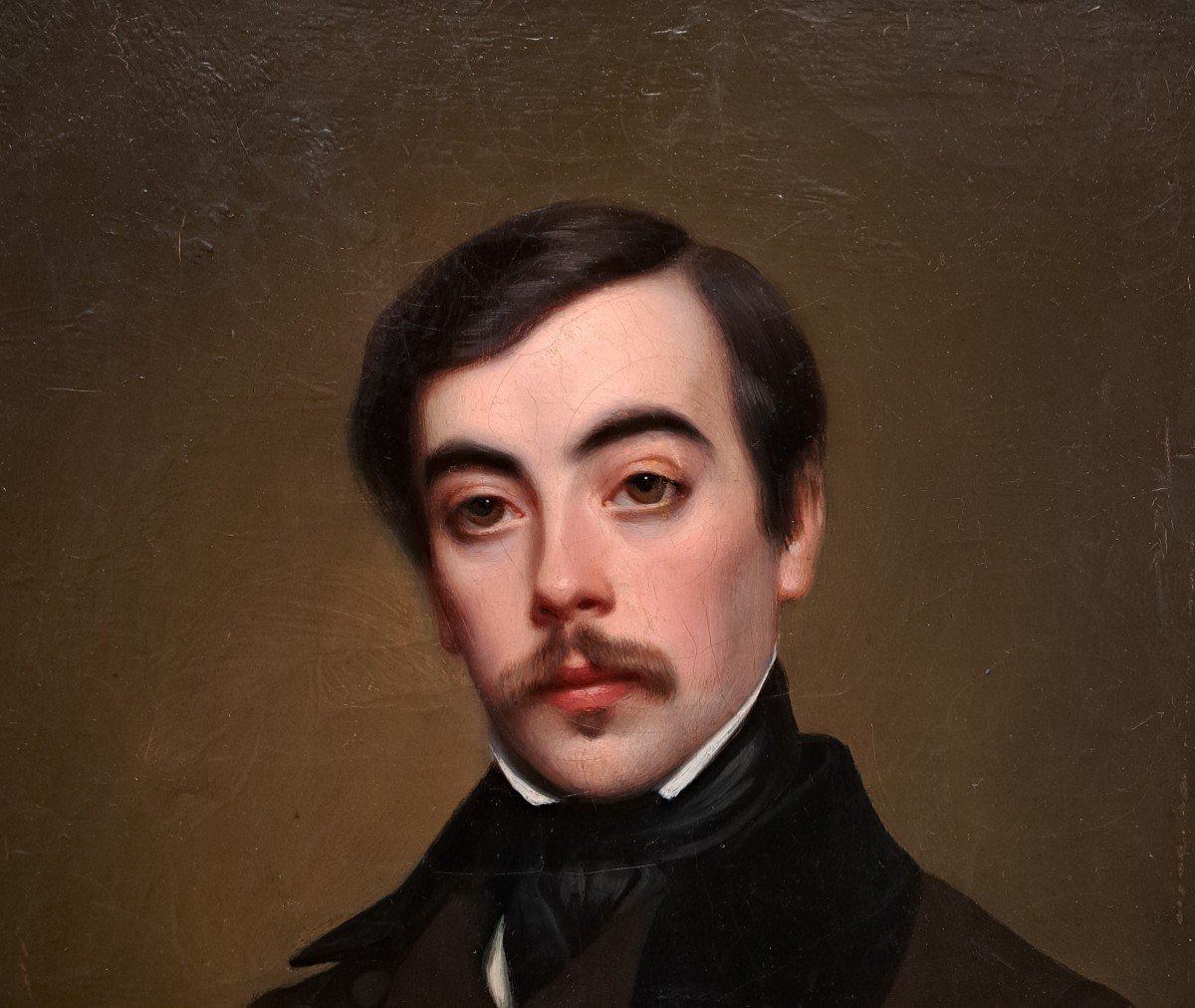 Louis-eugène Coedès (1810-1905), Portrait Of A Man, Oil-photo-1