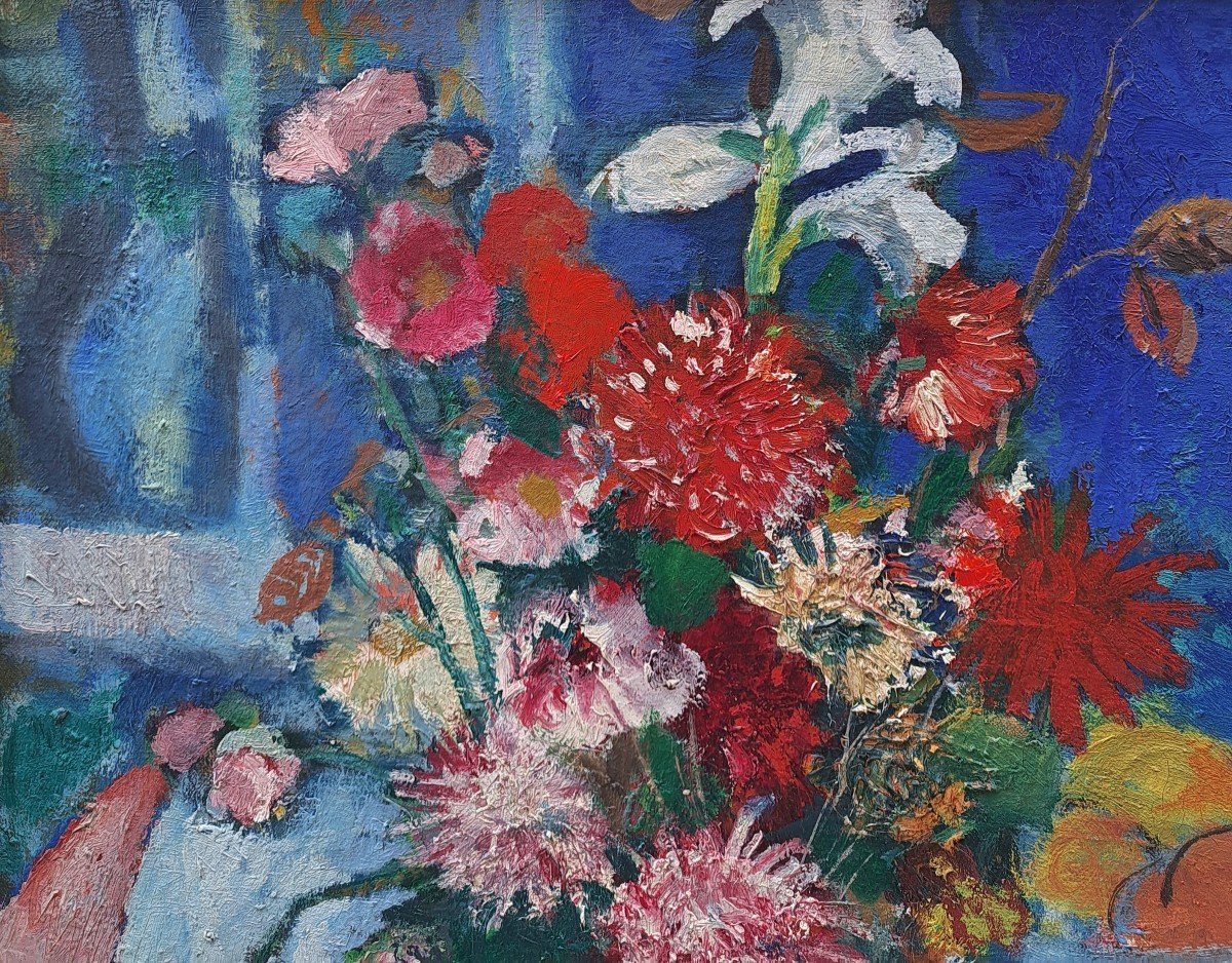 François Gall (1912-1987) - Bouquet Of Dahlias-photo-4