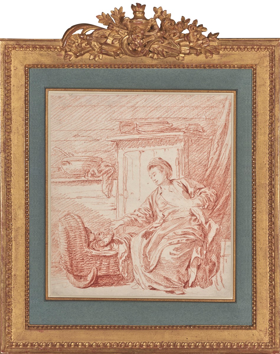 Jean-baptiste Le Prince (1734 -1781),  L’enfant Chéri, Russerie XVIIIème Siècle, sanguine