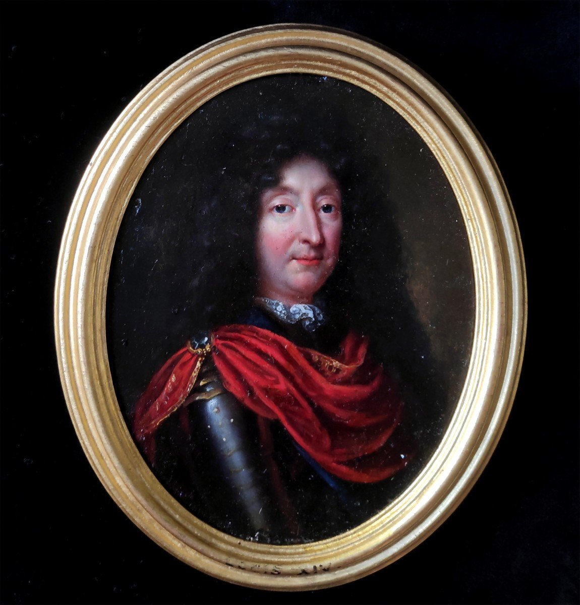 Follower Of Pierre Mignard (1612-1695), Portrait Of Elderly Louis XIV, XVIIth Century