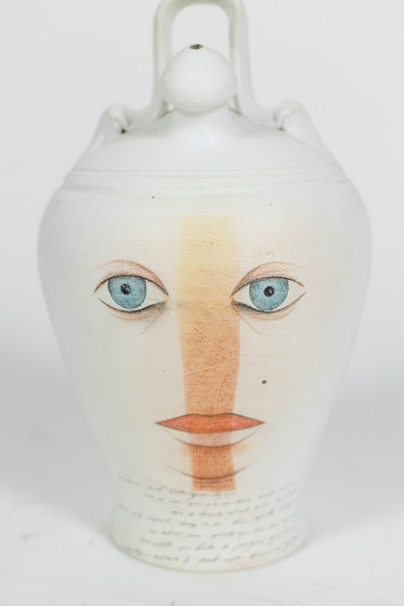 Vase In Painted Terracotta, Contemporary Work, Ls5437153c-photo-1