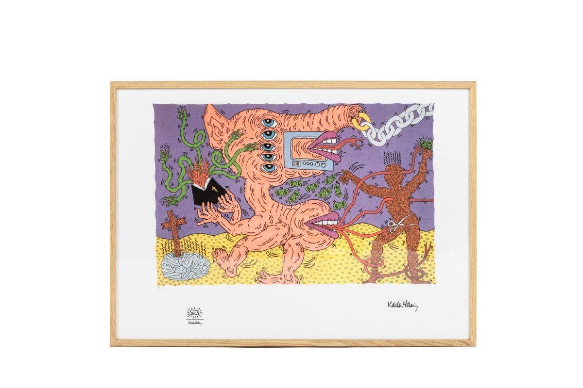 Keith Haring, Sérigraphie, Années 1990, LS5370F