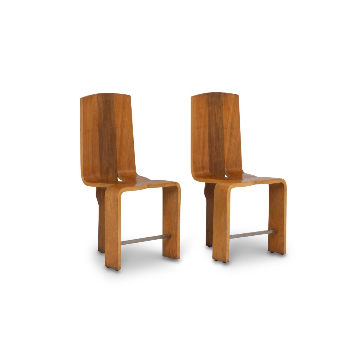 Series Of Eight Chairs Blond Cherry Wood, 1980s, Ls54792009b-photo-2