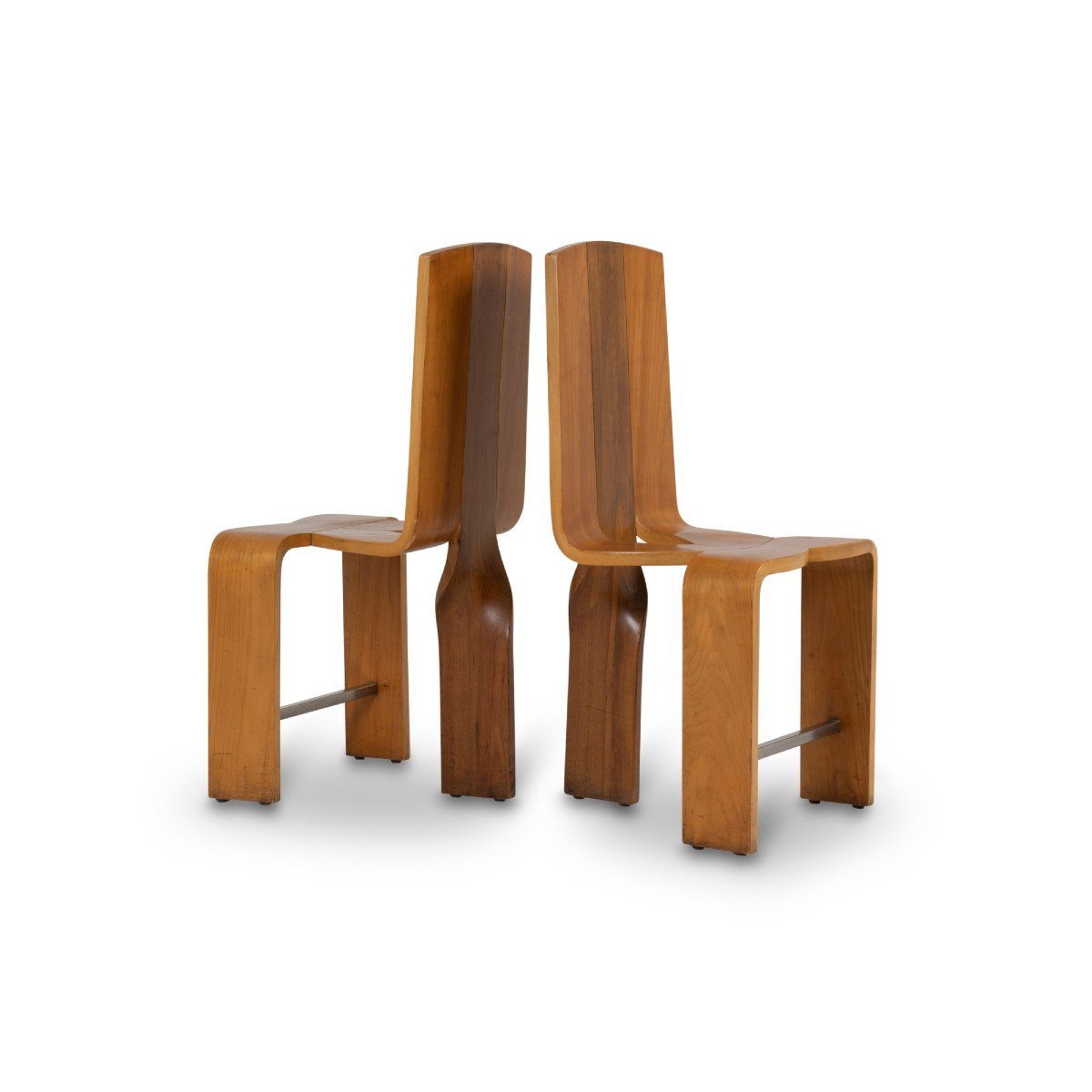 Series Of Eight Chairs Blond Cherry Wood, 1980s, Ls54792009b-photo-3