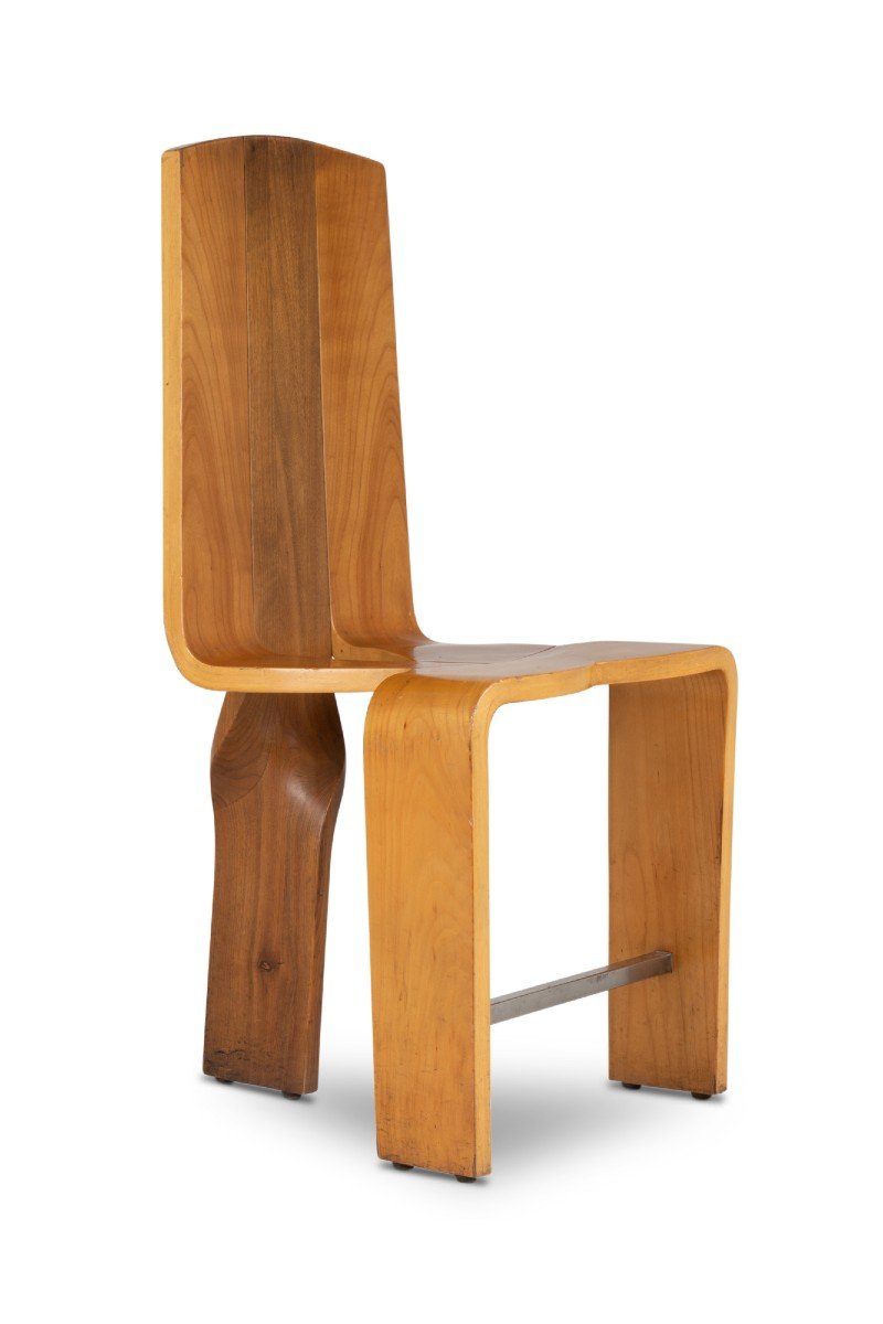 Series Of Eight Chairs Blond Cherry Wood, 1980s, Ls54792009b-photo-4