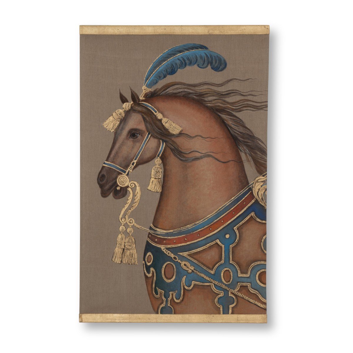 Painted Canvas Representing A Horse, Contemporary Work, Ls5690585b