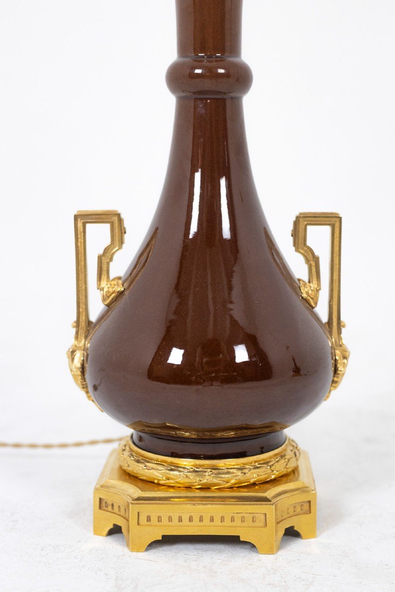 Paire De Lampes En Porcelaine Et Bronze Doré, Circa 1880, LS55981006B-photo-4
