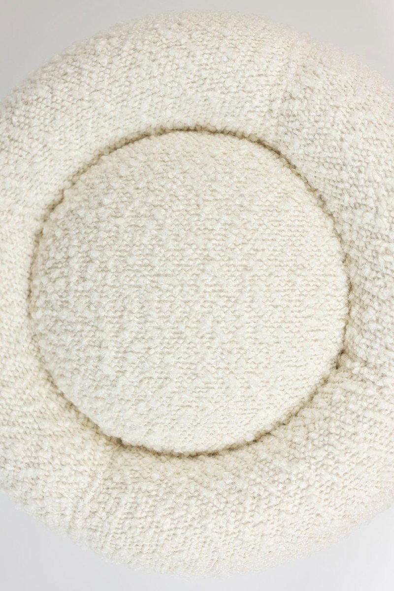 Pouf à Bouclettes Blanches, Travail Contemporain, LS5734B1954C-photo-1