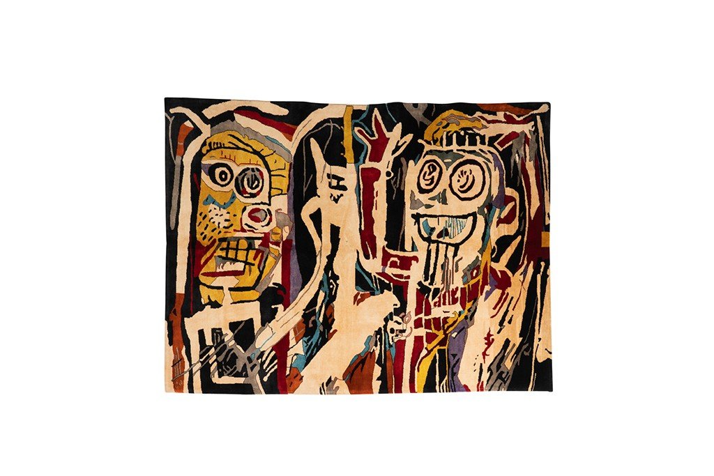 After Jean-michel Basquiat, Rug, Or Tapestry, In Wool. Contemporary Work. Ls60194506t