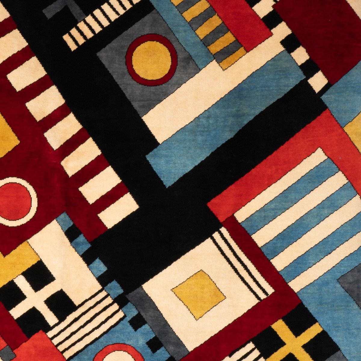 Carpet, Or Tapestry, With Geometric Patterns And In Wool. Contemporary Work.-photo-4