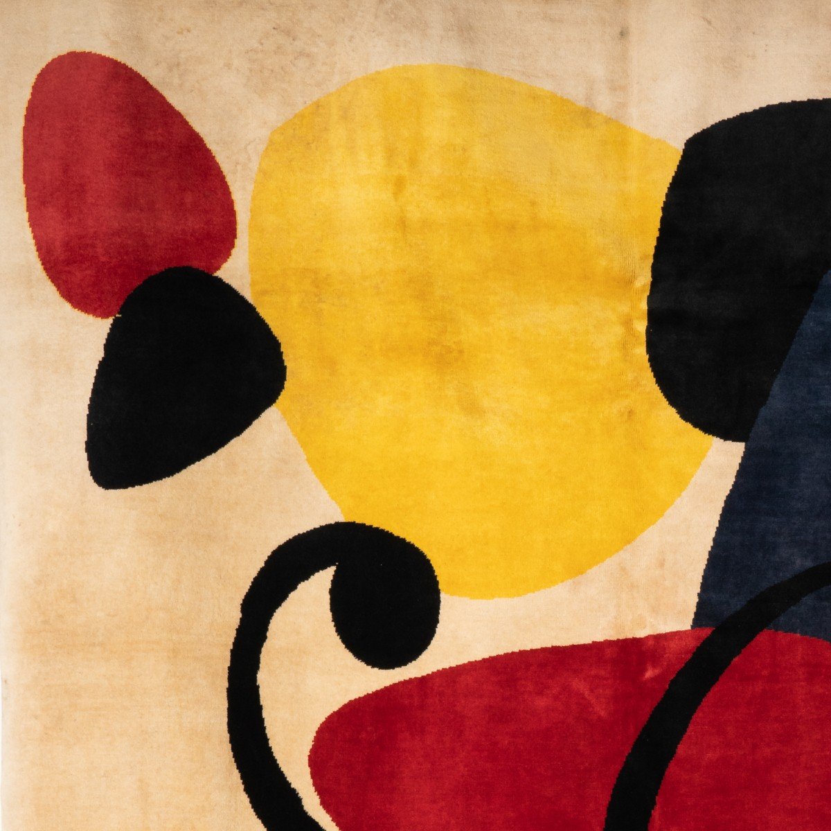 According To Alexandre Calder. Abstract Woolen Rug, Or Tapestry. Contemporary Work.-photo-1
