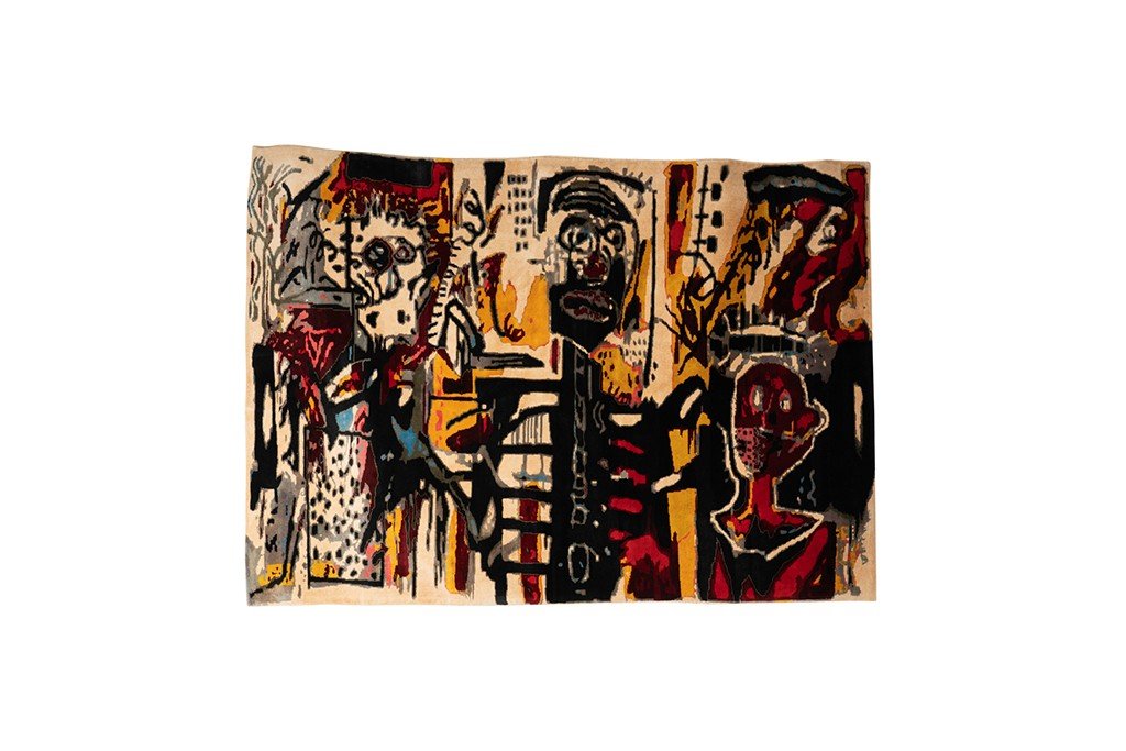 According To Jean-michel Basquiat. Carpet, Or “notary” Tapestry. Contemporary Work.