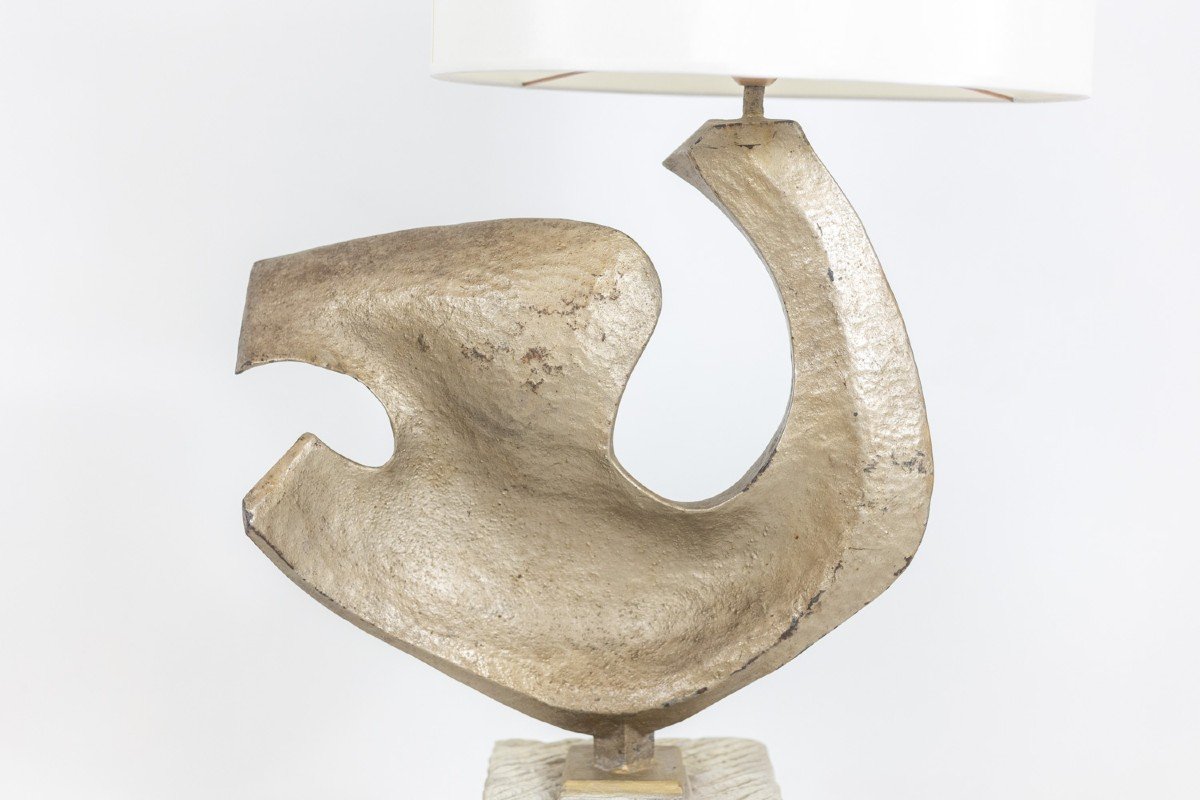 Brutalist Style Lamp Representing A Stylized Bird. 1970s. Ls57201258h-photo-4