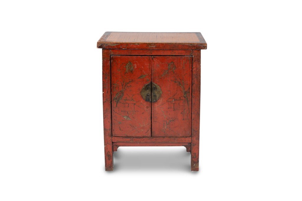 Two Chinese Red Lacquer Sideboards. Nineteenth Century.-photo-3