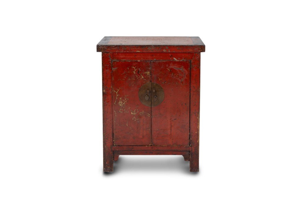 Two Chinese Red Lacquer Sideboards. Nineteenth Century.-photo-8